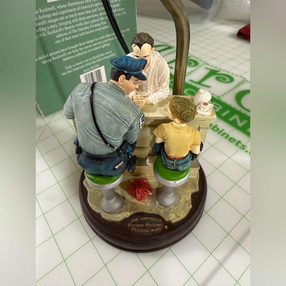 New in Box 70s Norman Rockwell "The Runaway" Vintage Table Lamp Collectible l - Picture 3 of 16